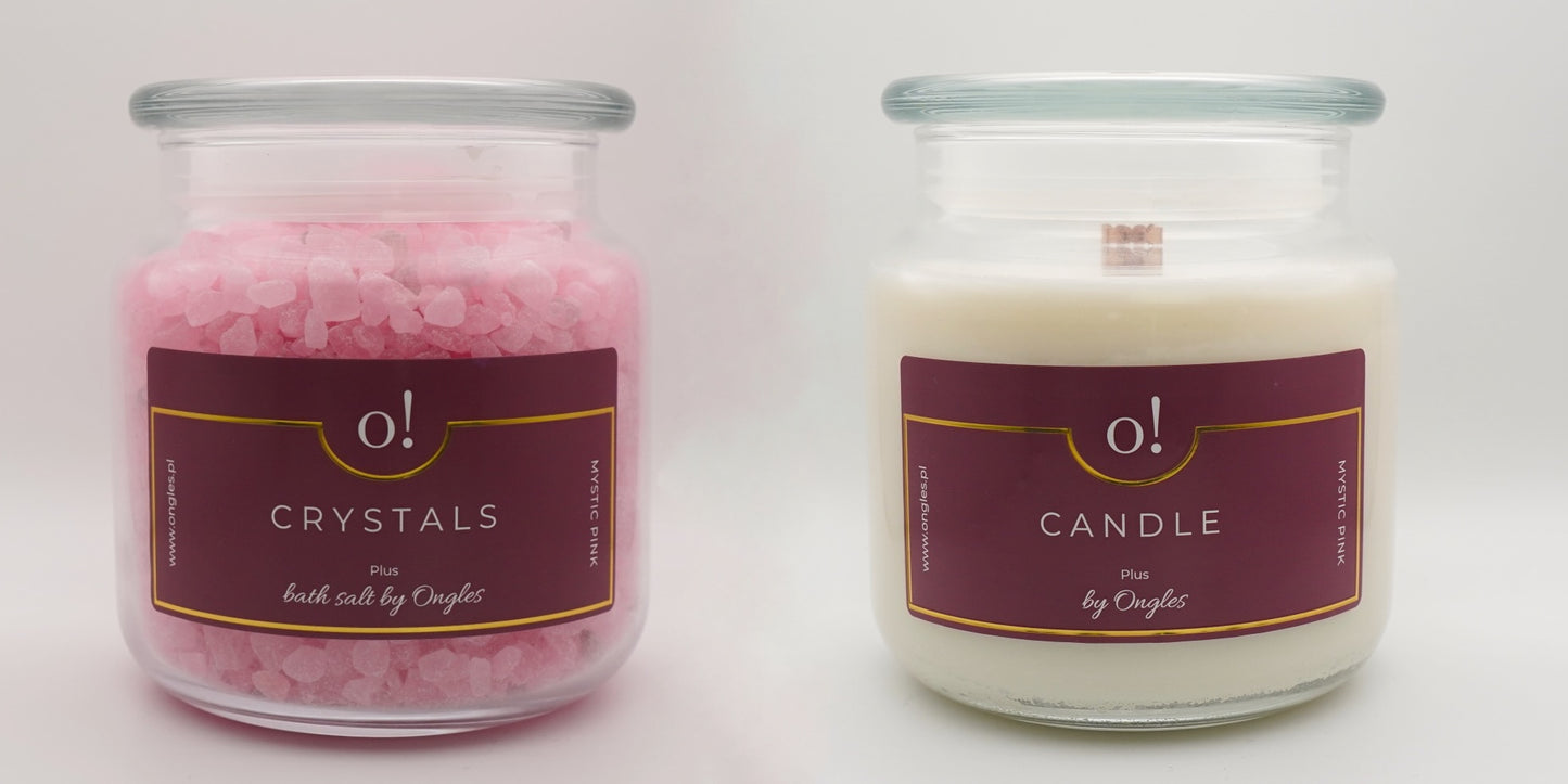 Zestaw o! Candle Crystal Mystic Pink Plus