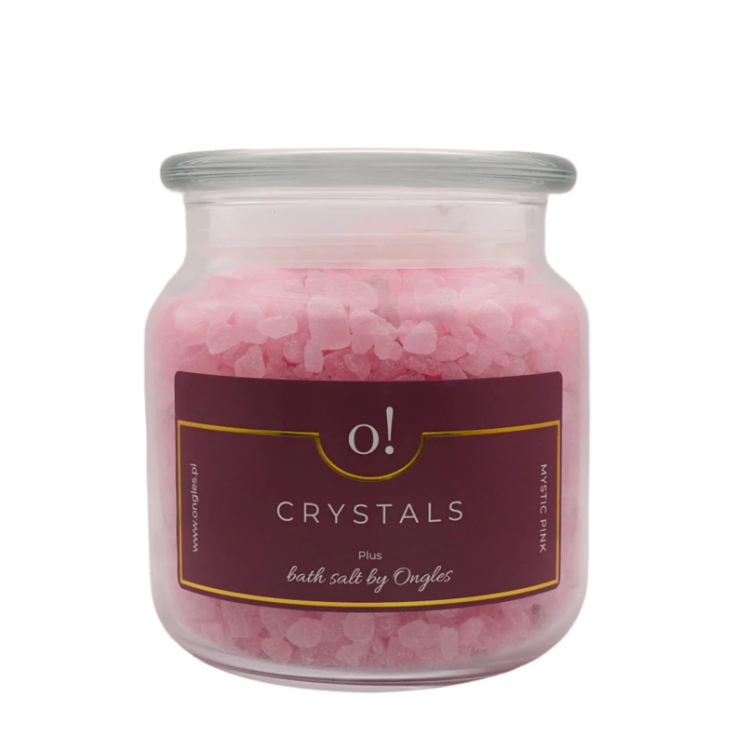 Produkt Onlges Kryształy, Sól do Kąpieli - Passiflora (600 g) w eleganckim, przezroczystym szklanym opakowaniu. Sól kąpielowa o naturalnym składzie i zapachu passiflory, przeznaczona do relaksacyjnych i detoksykacyjnych kąpieli. Idealna do codziennego użytku lub jako luksusowy prezent.