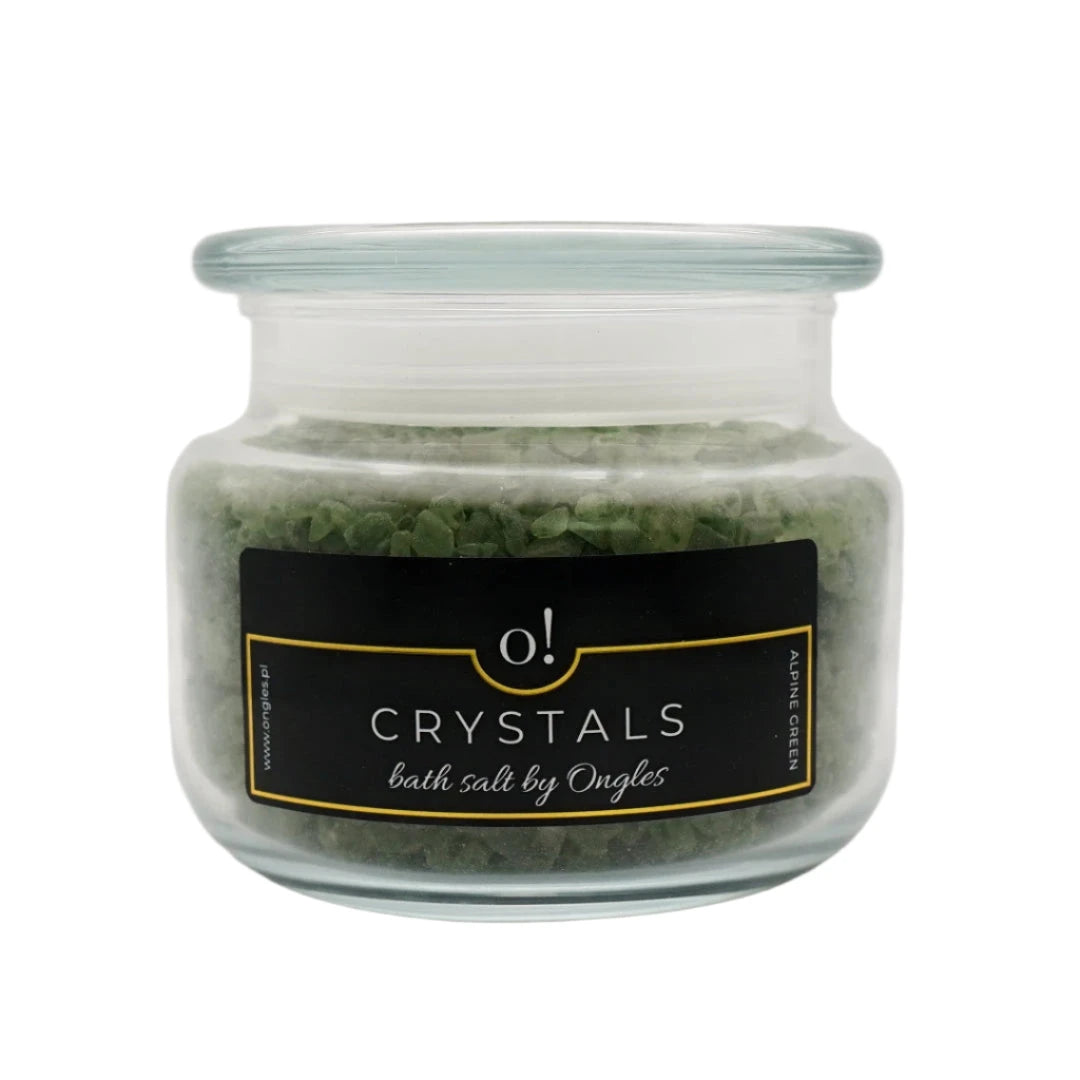 Sól do kąpieli Ziołowy Detoks od Ongles w formie kryształków. Naturalna sól o intensywnym ziołowym zapachu, idealna do relaksującej kąpieli, oczyszczania ciała i pielęgnacji skóry. Pojemność: 600g