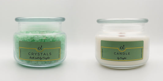 Zestaw o! Candle Crystal Pastel Green