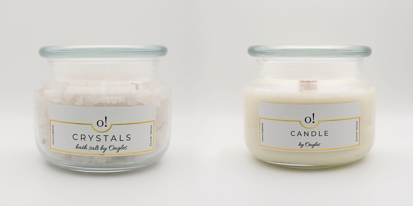 Zestaw o! Candle Crystal Pearl White